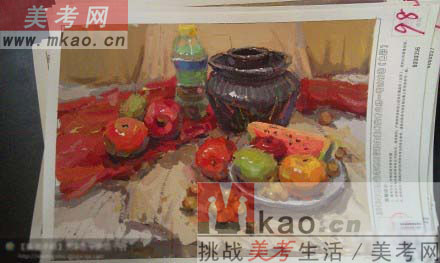 甘肃省美术联考色彩高分试卷