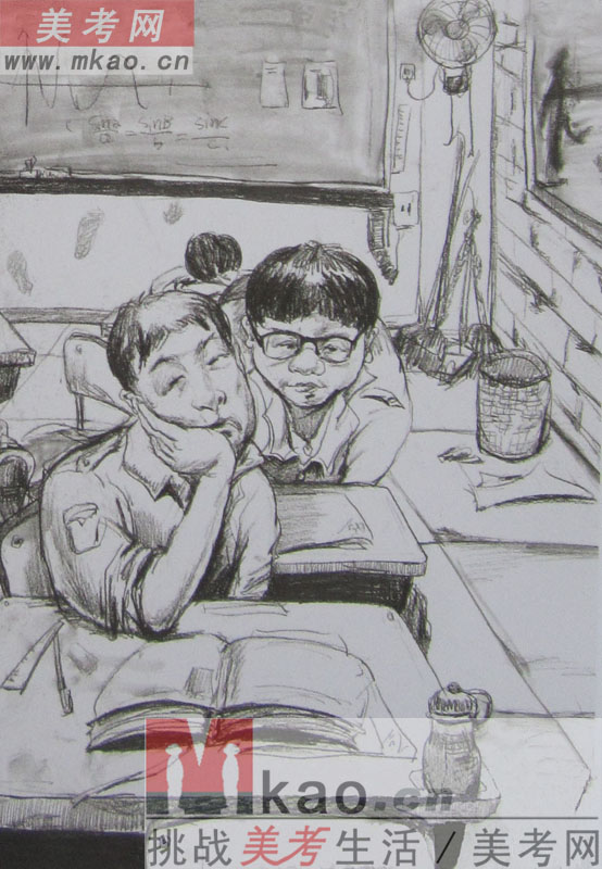 2013年清华大学美术学院造型艺术专业速写优秀试卷
